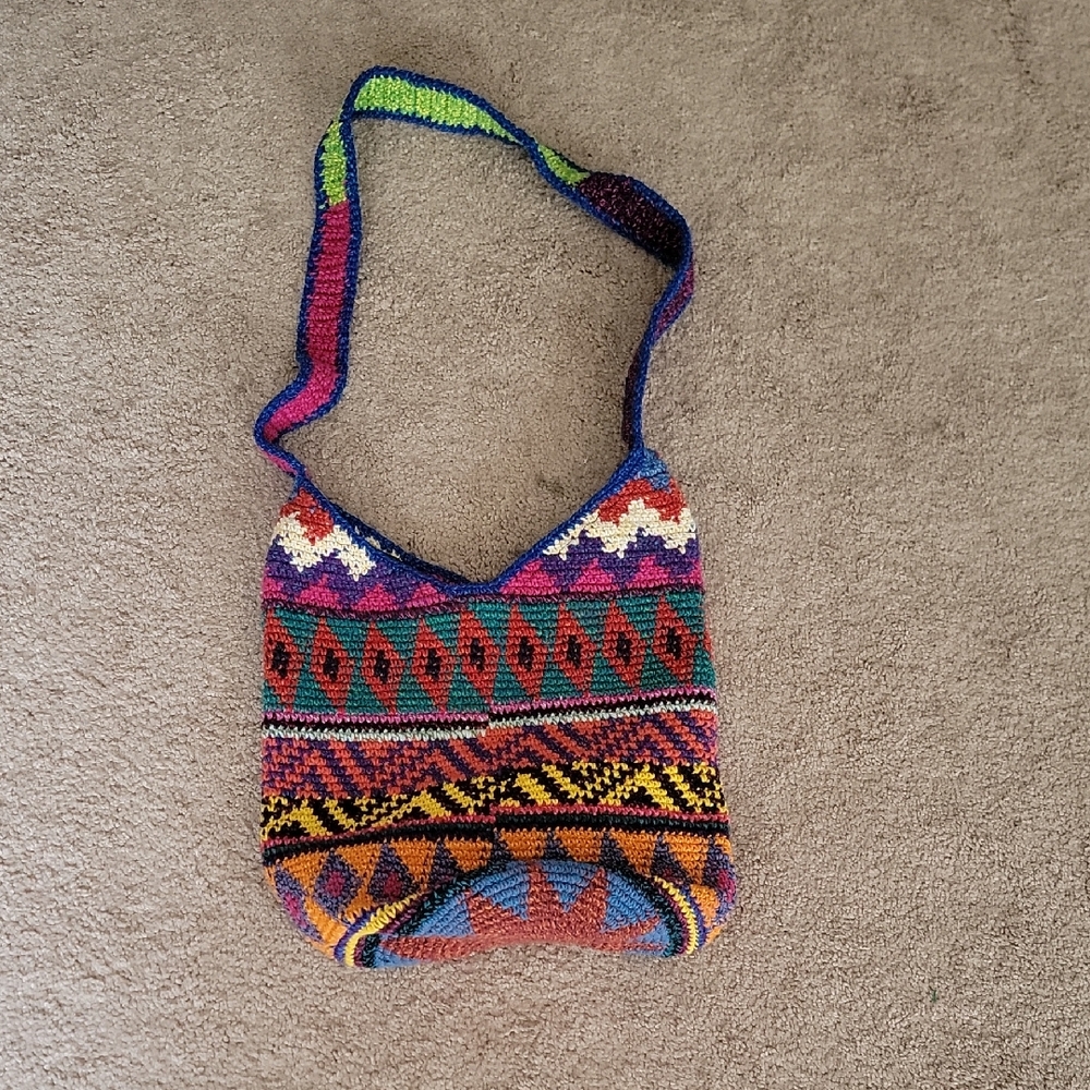 Handmade Multicolor Patterned Women's Shoulder Bag